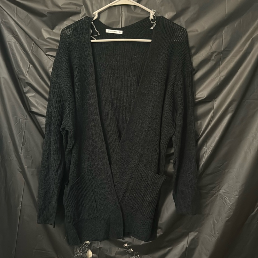 Black Staccato Cardigan